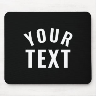 Simple Text Template Womens Long Sleeve Black _1  Mouse Pad