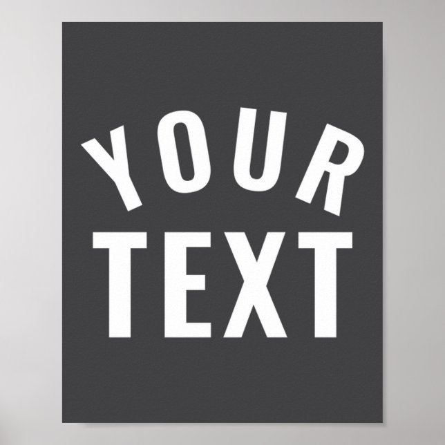Simple Text Template Womens Long Sleeve Black _1  Poster (Front)