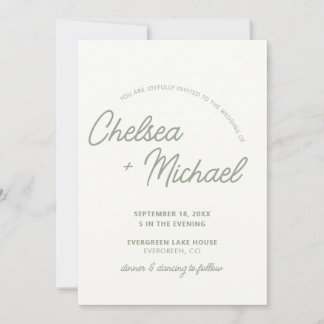 Simple Text Wedding Invitation