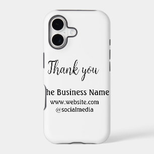 Simple thank you add business name details text t