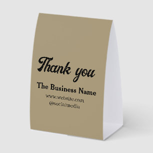 Simple thank you add business name details text t