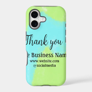 Simple thank you add business name details text t