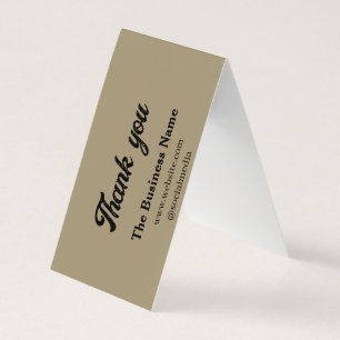 Simple thank you add business name details text t card