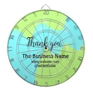 Simple thank you add business name details text t dartboard