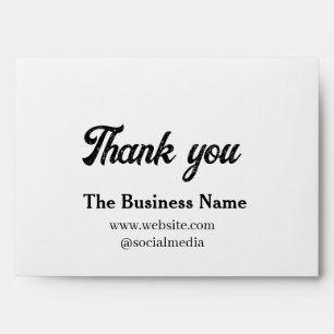 Simple thank you add business name details text  t envelope