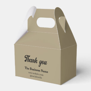 Simple thank you add business name details text t favour box