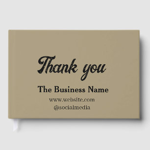 Simple thank you add business name details text  t guest book