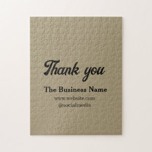 Simple thank you add business name details text  t jigsaw puzzle