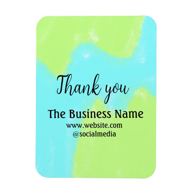 Simple thank you add business name details text  t magnet (Vertical)