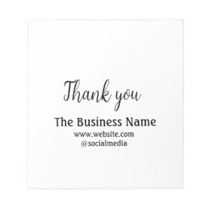 Simple thank you add business name details text  t notepad