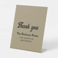 Simple thank you add business name details text t