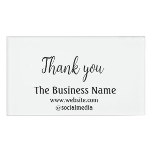 Simple thank you add business name details text  t tag
