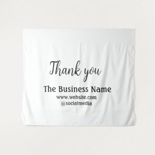 Simple thank you add business name details text t tapestry