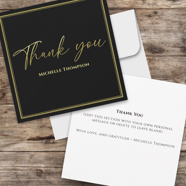 Simple Thank You Calligraphy Script Custom Card (Creator Uploaded)