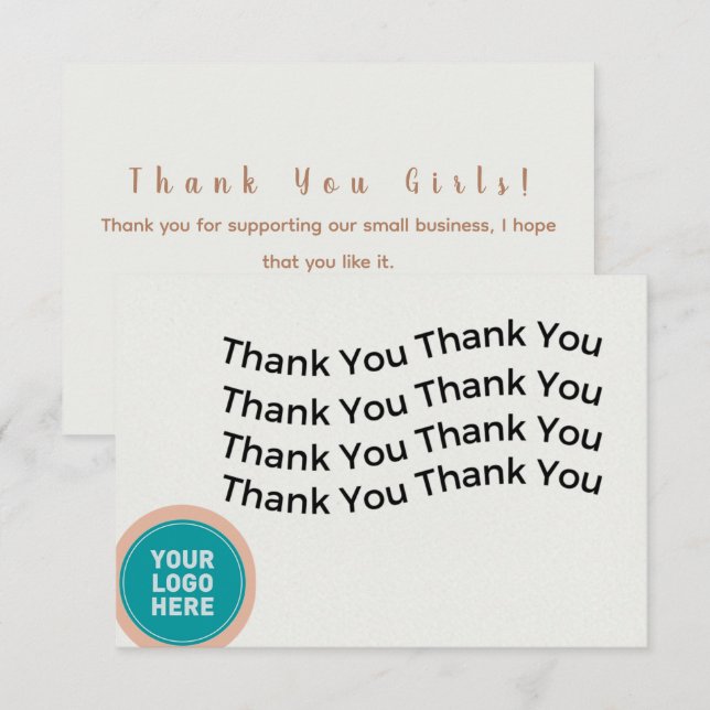 Simple Thank You Card for your business  (Front/Back)