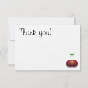 Simple Thank You Cherry Note Card