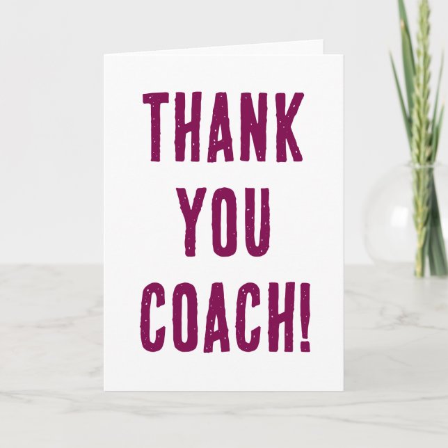 Simple thank you coach card (Front)