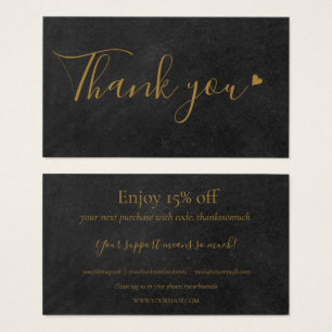 Simple Thank You For Shopping Discount Card