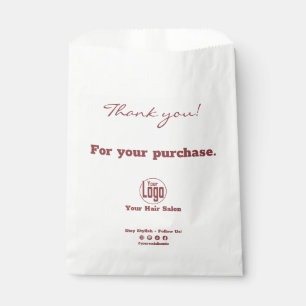 Simple Thank you! For Your Purchase Logo Paper Bag