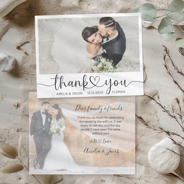 Simple Thank You Heart & Photo Wedding (Creator Uploaded)