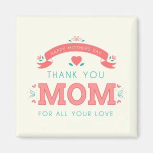 Simple Thank You Mum Mother's Day   Magnet