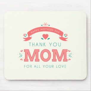 Simple Thank You Mum Mother's Day   Mouse Pad
