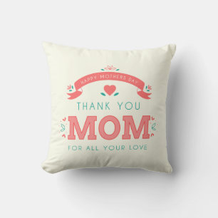 Simple Thank You Mum Mother's Day   Throw Pillow