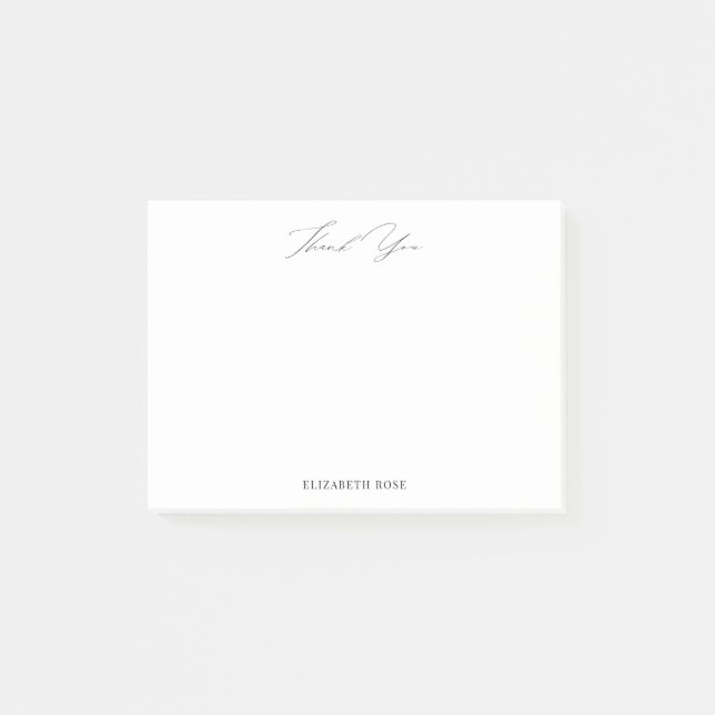 simple thank you personalised name post-it notes (Front)