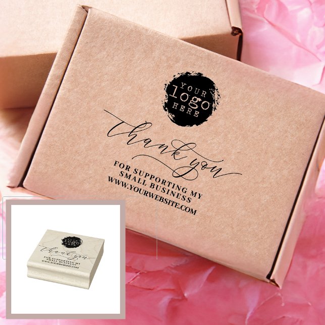 Simple Thank You Script Business Branding Logo Rubber Stamp (Creator Uploaded)