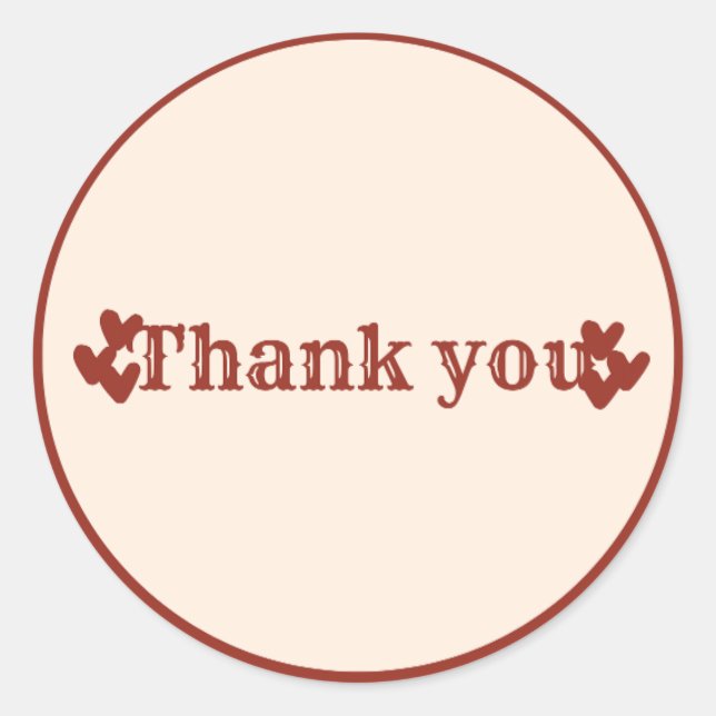 Simple thank you sticker  (Front)