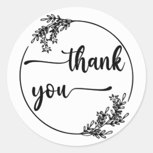 Simple Thank You Sticker Label