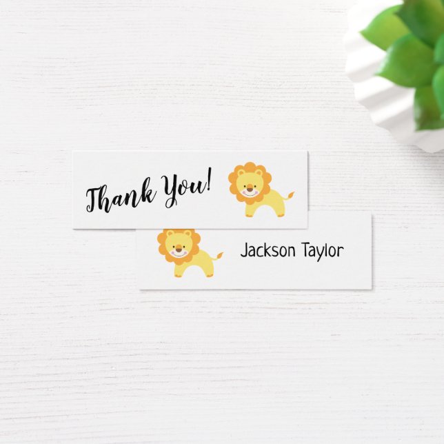 Simple Thank You w/ Yellow Lion Insert Cards (Desk)