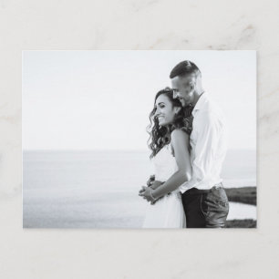 Simple Thank You Wedding Postcard Full Photo