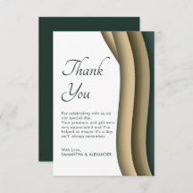 Simple Thanks Script Modern Wedding Thank You Card