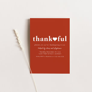 Simple Thanksgiving Dinner Party Invitation