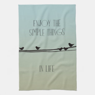 Simple Things Birds Tea Towel
