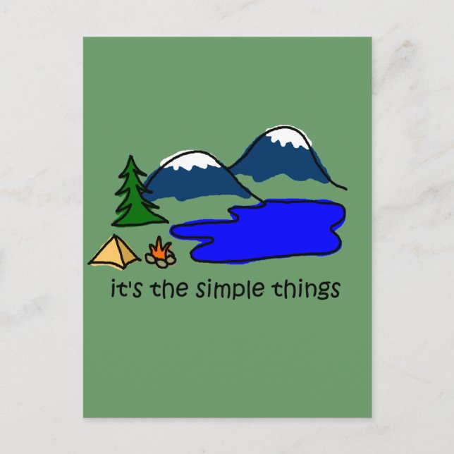 Simple Things - Camping Postcard (Front)