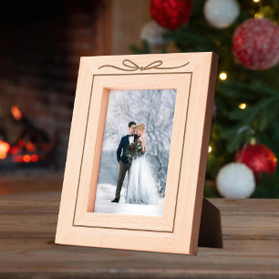 Simple Tied Ribbon Holiday Etched Frames