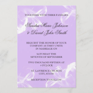 Simple Tiger Lily Floral Wedding Invitation