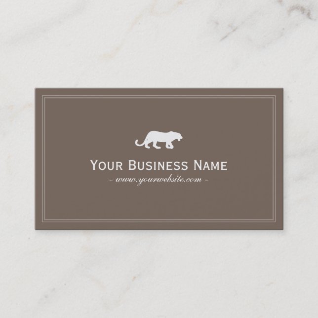 Simple Tiger Plain Business card (Front)