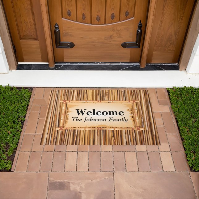 Simple Tiki Bamboo Sticks  Doormat (Outdoor)