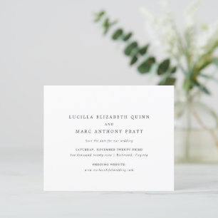 Simple Timeless Budget Wedding Save the Date