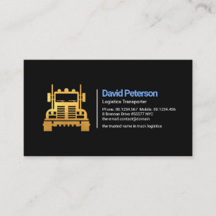 Simple Timeless Retro Gold Truck  Business Card