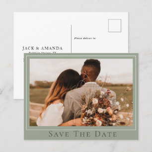 Simple Timeless Wedding Save the Date Postcard