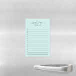 Simple To Do List Modern Elegant Teal Turquoise Magnetic Dry Erase Sheet<br><div class="desc">Elegant teal / turquoise to do list magnetic dry erase sheet featuring your name with swashes in a handwritten script calligraphy along with a checklist.  A simple and feminine design that is great for a teacher or a small business owner.</div>