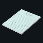 Simple To Do List Modern Elegant Teal Turquoise Notepad<br><div class="desc">Elegant teal / turquoise to do list notepad featuring your name with swashes in a handwritten script calligraphy along with a checklist.  A simple and feminine design that is great for a teacher or a small business owner.</div>