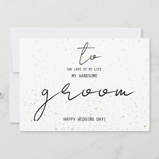 Simple To My Groom On Our Wedding Day Add Name  (Front)