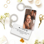 Simple To My Man Script and Photo Double Sided Key Ring<br><div class="desc">Keep your love close, literally. This Modern Elegant “To My Man” Script Keychain is the perfect little reminder of how much he means to you. Designed with a clean, classy style script and a sleek modern vibe, this keychain looks simple but seriously premium. The best part? It’s double-sided, so you...</div>