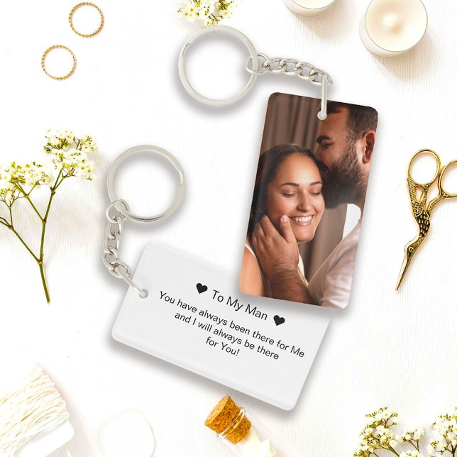 Simple To My Man Script and Photo Double Sided Key Ring (Creator Uploaded)
