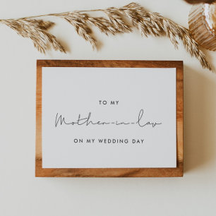 Simple To my mother-in-law on my wedding day card